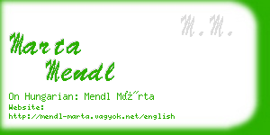 marta mendl business card